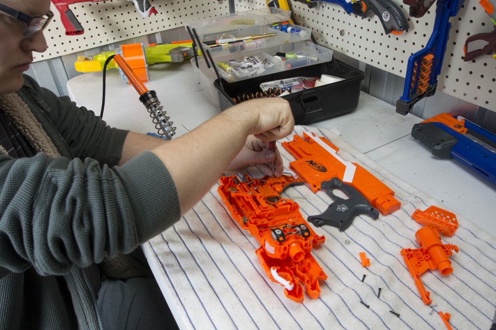Modifying the guns to make the faster and more powerful is all part of the fun. 